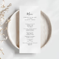 Menú Sencillo y Minimalista de Boda española