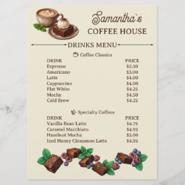 Menu Mercadoria de Padaria Vintage Personalizada Arte d
