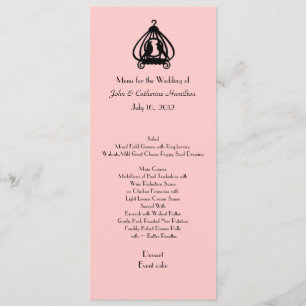 Menu Mesa de Casamento Chic Pink e Black