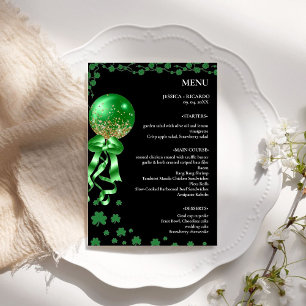 Menu Mesa de Casamento de Dia de São Patrício Minimalis
