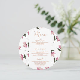 Menu Mesa de Círculo Floral Moderno Minimalista