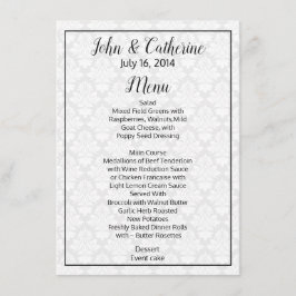 Menu Mesa preto e branco