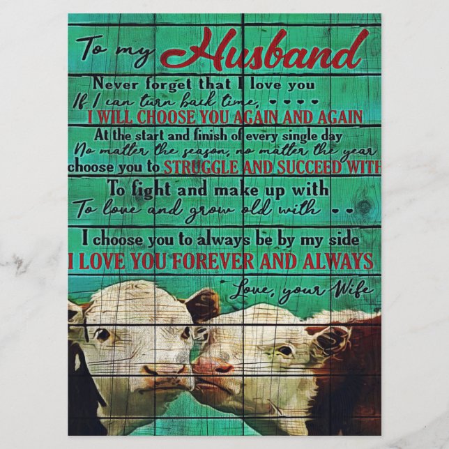 Menu Meu Marido - Letra Presente | Carta Para Ele | (Frente)