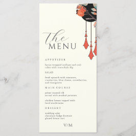 Menu Midnight Autumn Wedding Invitation Wedding