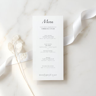 Menu Minimal Modern Luxury | Elegant Black & White