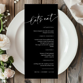 Menu Minimalista e moderno simples | Casamento