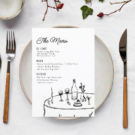 Menu minimalista malicioso e caprichoso