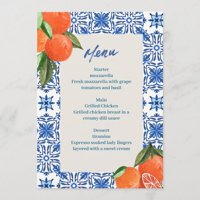 Menu Minimalista Moderno (Frente)