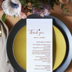 Menu Minimalista Moderno Siena + Obrigado Nota