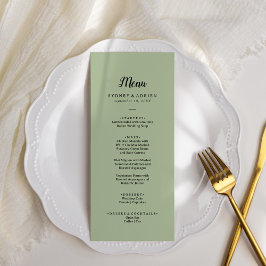 Menu Minimalista Simples|Janto Casamento Sage