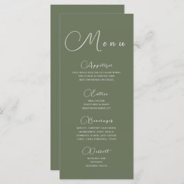 Menu Minimalista Verde Sage