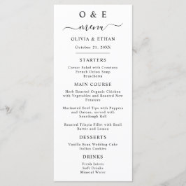 Menu Mínimo e Chic | Janto de Casamento Negro e Branco