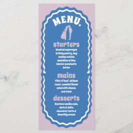 Menu Mínimo Moderno de Arca Azul e Roxo Retroativa