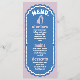 Menu Mínimo Moderno de Arca Azul e Roxo Retroativa
