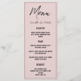 Menu Mínimo Rosa Dusty