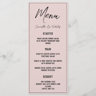 Menu Mínimo Rosa Dusty