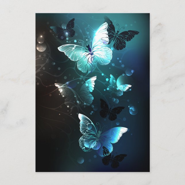 Menu Mint Night Butterflies (Frente)