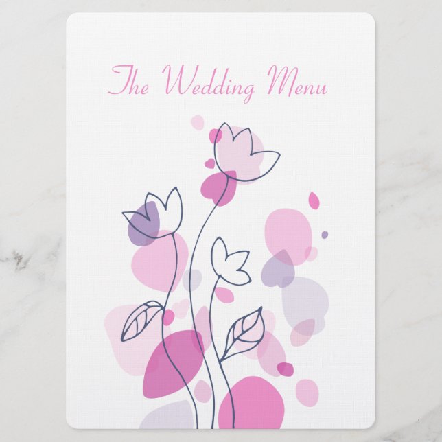 Menu Minúsculas de pétalas de flores modernas gráficas  (Frente)