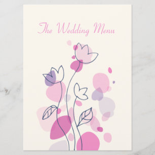 Menu Minúsculas de pétalas de flores modernas gráficas