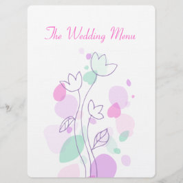 Menu Minúsculas de pétalas de flores modernas gráficas