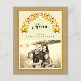 menu modelo do janto de Natal Rústico