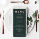 Menu Modern Boho Jewel Earth Tone Weding<br><div class="desc">Esta bela design apresenta joias e tons de terra junto com simples fontes modernas. Veja a coleção inteira para mais itens correspondentes!</div>