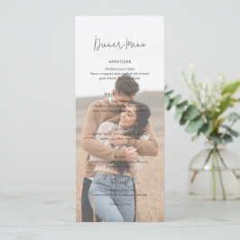 Menu Modern Elegant Photo Wedding