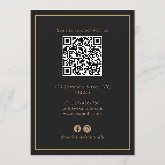 Menu Modern Luxury Black Golden Paw Pet Care Pricing (Verso)