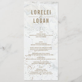 Menu Modern Marble Wedding | DOURADO