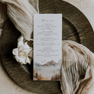 Menu Modern Mountain Wedding