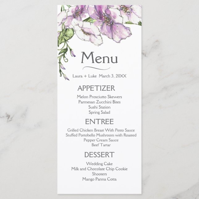 Menu Modern Pansy (Frente)