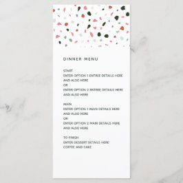 Menu Modern Terrazzo Pattern Wedding