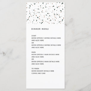 Menu Modern Terrazzo Pattern Wedding