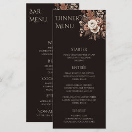 Menu Moderno Elegante País Ocidental - Floral
