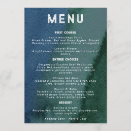 Menu Moderno Minimalista Azul Teal