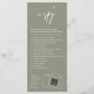 Menu Moderno Minimalista Eu espio jogo de casamento Com