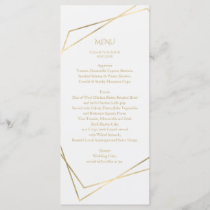 Menu Moderno, mínimo, puro, branco, ouro (imitat)