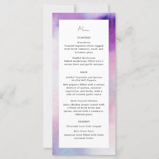 Menu Moldura com Cor Watercolor