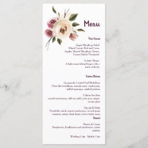 Menu Molho de Creme de Rosas Borgonha Suave