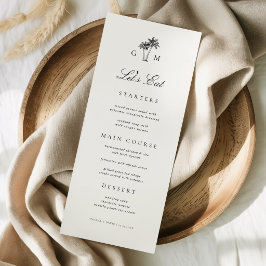 Menu Monograma de Palmeira Vamos Comer Casamento no Des