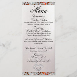 Menu Monograma, Fita e Largura - Casamento de Cobre