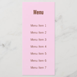 Menu Monograma Moderno - Rosa e Castanho