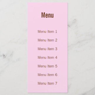 Menu Monograma Moderno - Rosa e Castanho