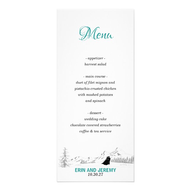 Menu Mountain Love (Frente)