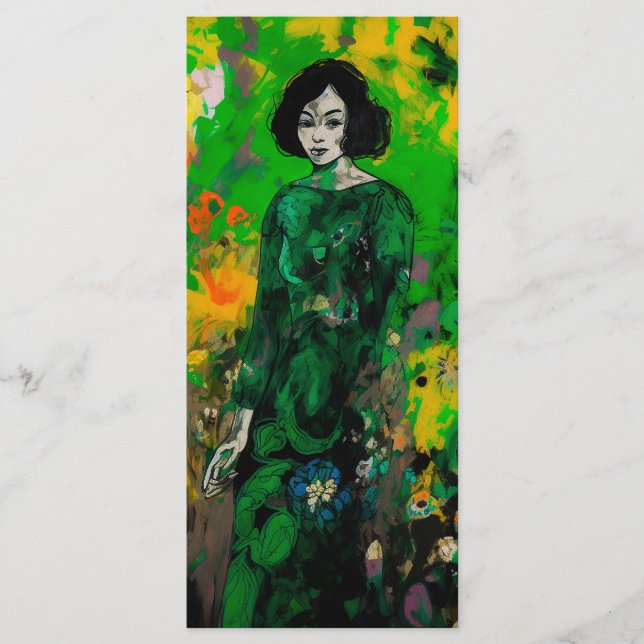 Menu mulher em campo colorido (Frente)