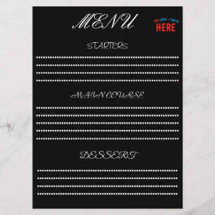 MENU NA MODA MODERNO PERSONALIZÁVEL NEGRO VERIFICADO CO