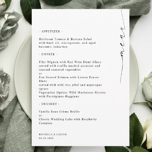 Menu Na moda Script Noivado Casamento ou Chá de panela