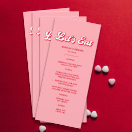 Menu Namorados Rosa e Casamento Vermelho