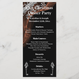 Menu Natal Chic Black & Silver com árvore do Nata