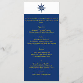 Menu Náutico de Casamento Amarelo Marinho de Compa